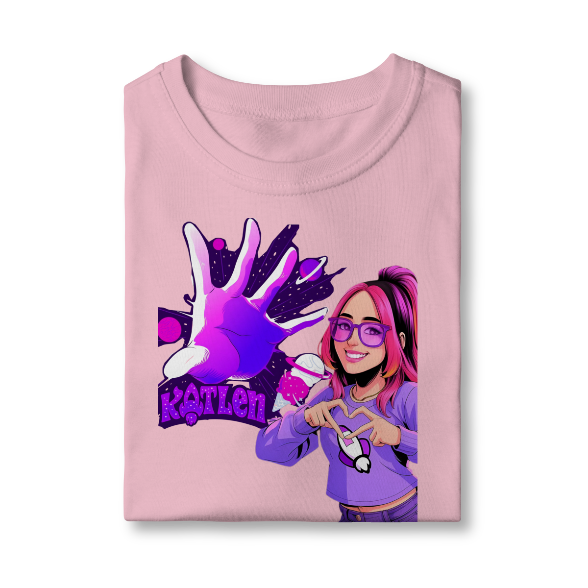 Nome do produto: Camiseta inafntil Ketlen - dos Rosa