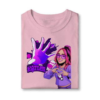 Camiseta inafntil Ketlen - dos Rosa