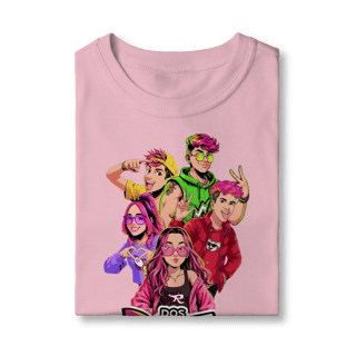 Nome do produto Camiseta infantil dos Rosas Vibe Squad: Neon Generation