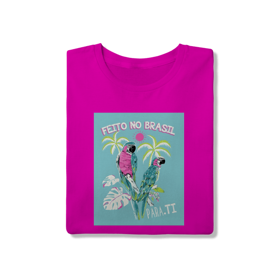 T-shirt Araras Tropical Pink