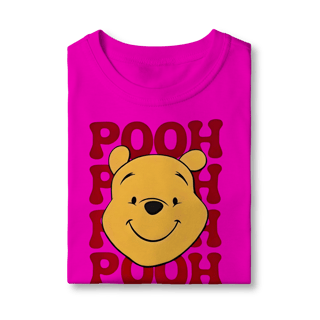 Nome do produto Camiseta Pooh Sorridente: O Ursinho Favorito do Bosque dos Cem Acres