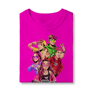 Nome do produto Camiseta infantil dos Rosas Vibe Squad: Neon Generation