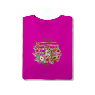Nome do produto T-shirt  Onça Tropical – Edição Flora Brasileira