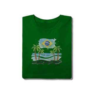 Nome do produto Camiseta Aquarela Brasil Tropical