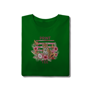 Nome do produto T-shirt  Onça Tropical – Edição Flora Brasileira
