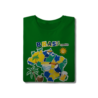 Nome do produto T-Shirt Brasil Aquarela: Edição Campeão