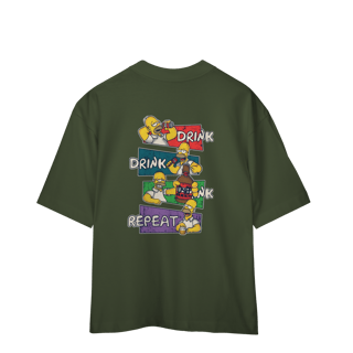 Nome do produto Camiseta oversized Homer repeat drink