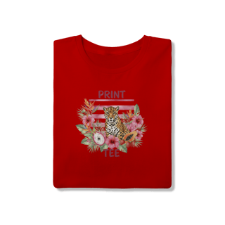 Nome do produto T-shirt  Onça Tropical – Edição Flora Brasileira
