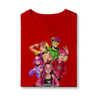 Nome do produto Camiseta infantil dos Rosas Vibe Squad: Neon Generation