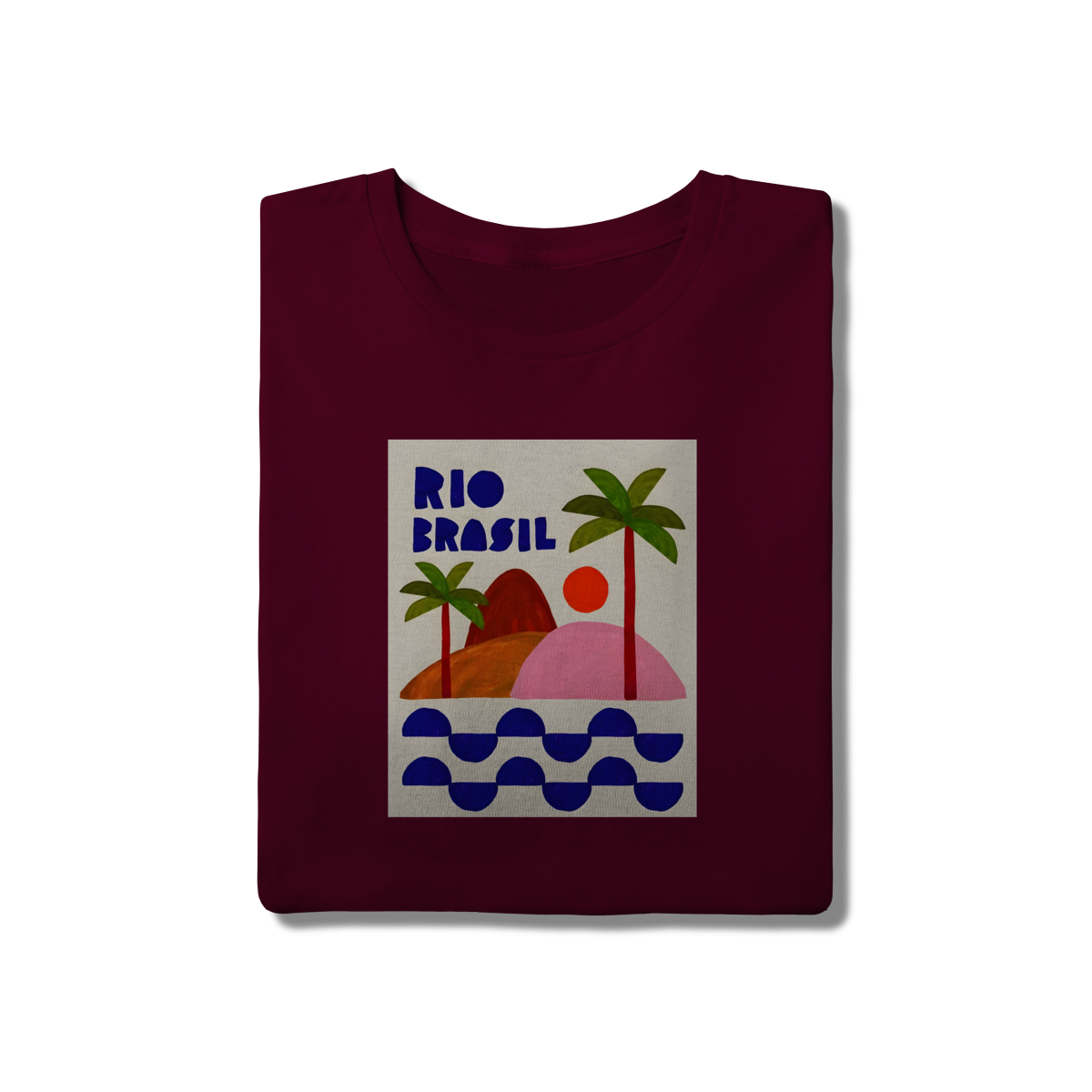 Nome do produto: Camiseta Rio Brasil – Arte Tropical em Algodão Premium