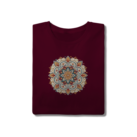 Mandala Fractal Carmesim