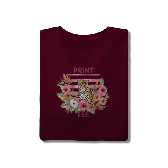T-shirt  Onça Tropical – Edição Flora Brasileira