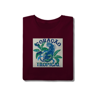 Nome do produto Camiseta Selva Azul: Coração Tropical