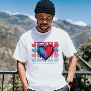 Nome do produto Tshirt Oversized- Jesus coração 