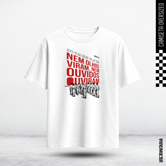 Camiseta Oversized Nem Olhos Viram