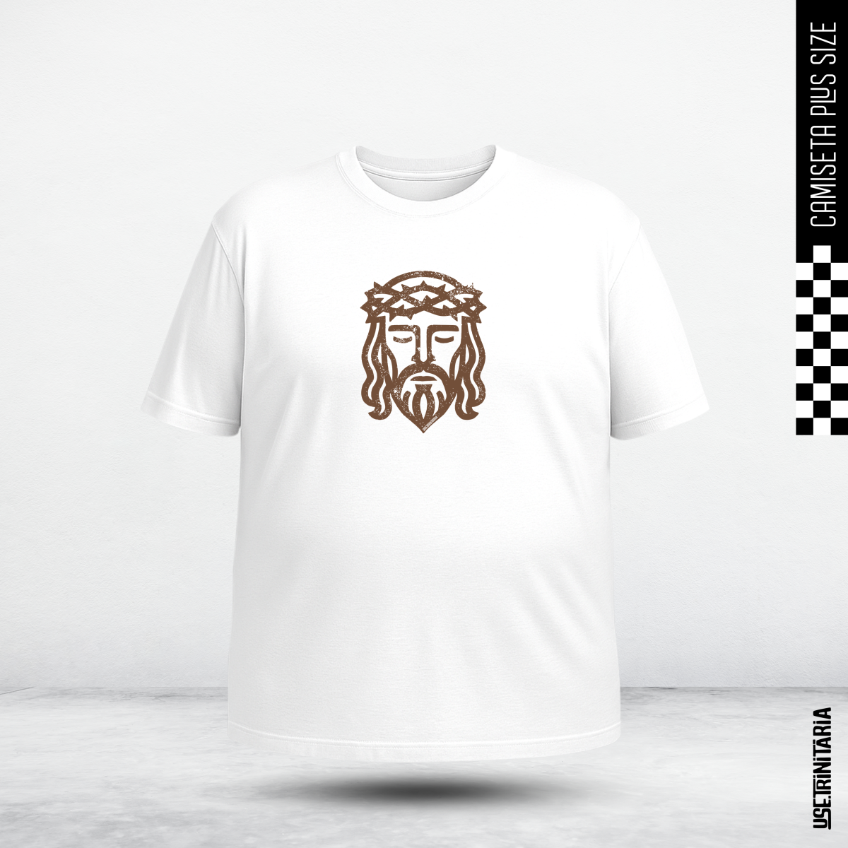 Nome do produto: Camiseta Plus Size — O rosto que salva