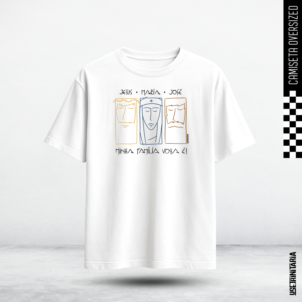 Nome do produto: Camiseta Oversized — Sagrada Família
