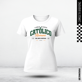 Nome do produtoCamiseta Babylook – Católico Romano