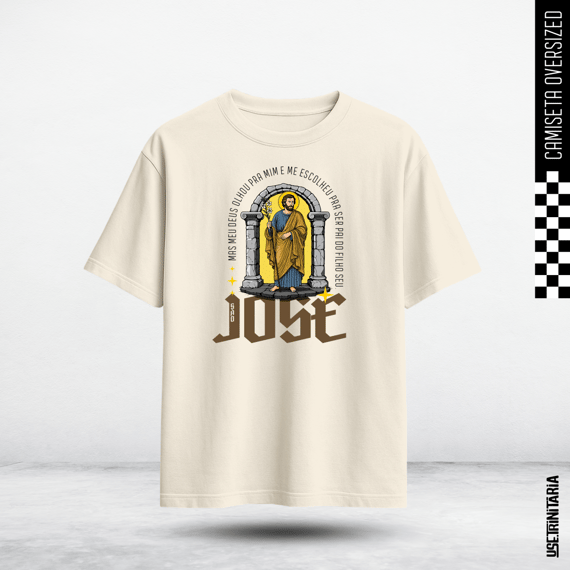 Camiseta Oversized – São José, Guardião em Silêncio