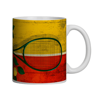 Nome do produto Caneca Raquetes e Bolas de Tênis | Arte e Estilo para Fãs do Esporte