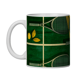 Nome do produto Caneca Raquetes e Bolas de Tênis | Arte e Estilo para Fãs do Esporte