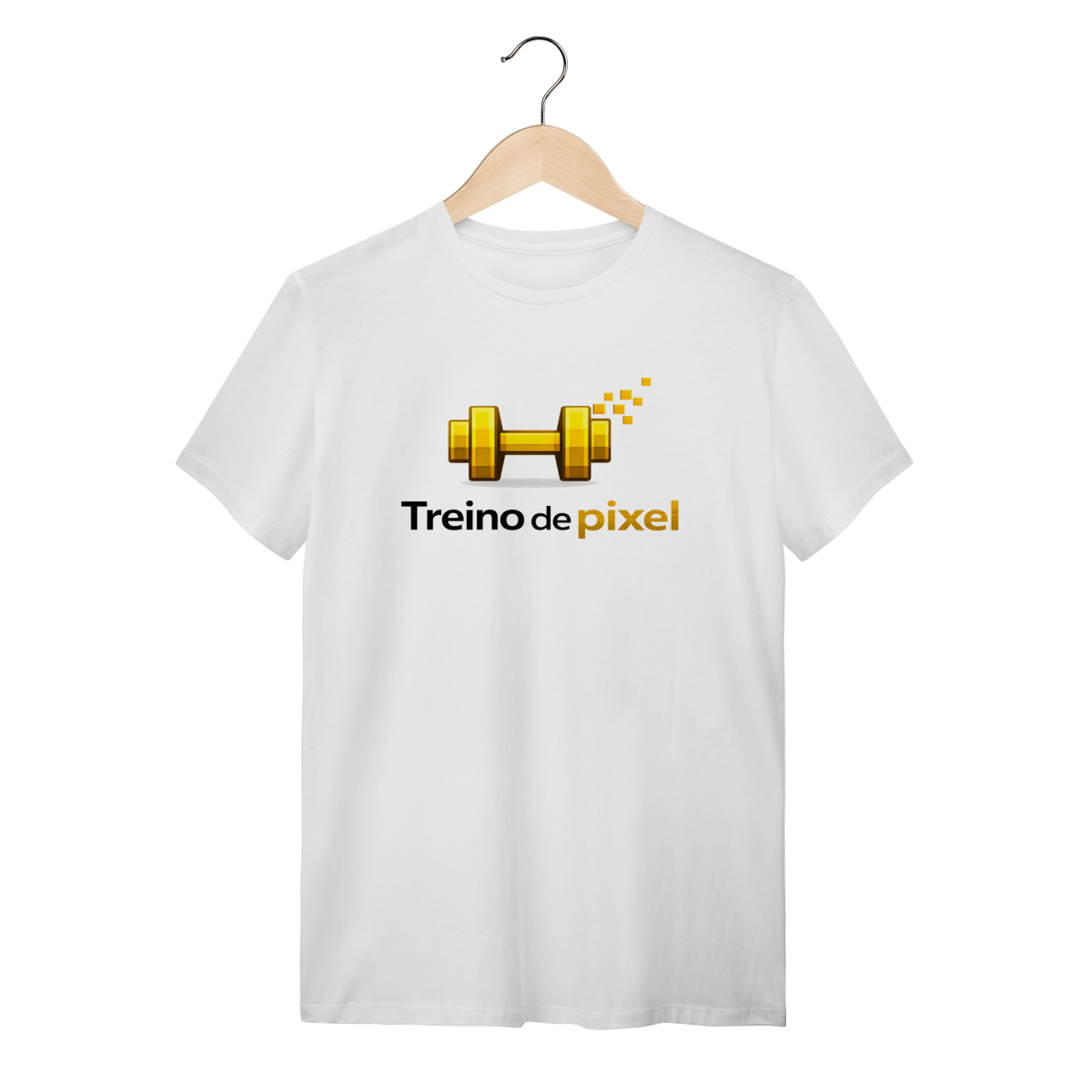 Nome do produto: Camiseta Branca Treino de Pixel