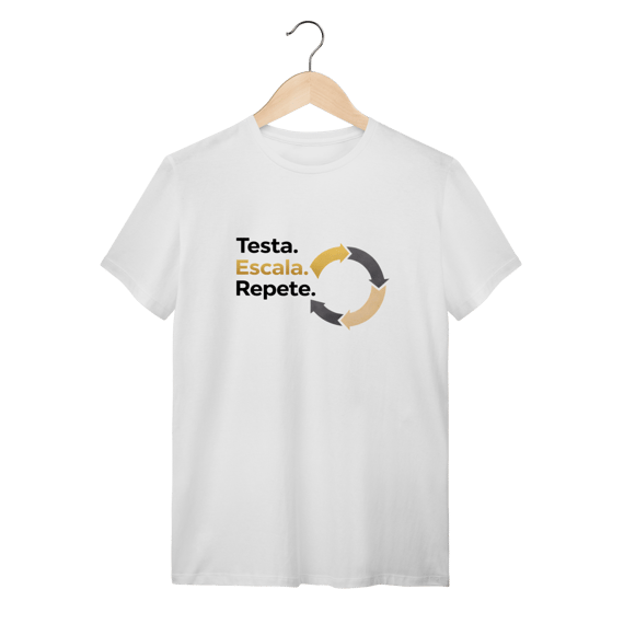 Camiseta Branca Testa | Escala | Repete