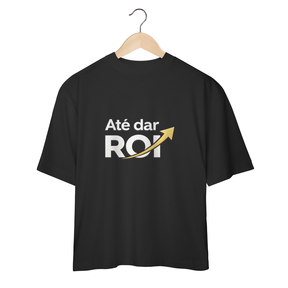 Nome do produto: Camiseta Oversized Preta Até Dar ROI