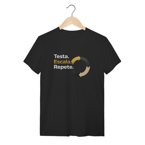Camiseta Preta Testa | Escala | Repete
