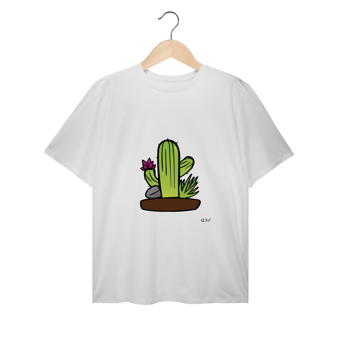 Nome do produto: T-shirt Plus Size Cacto do Quintal