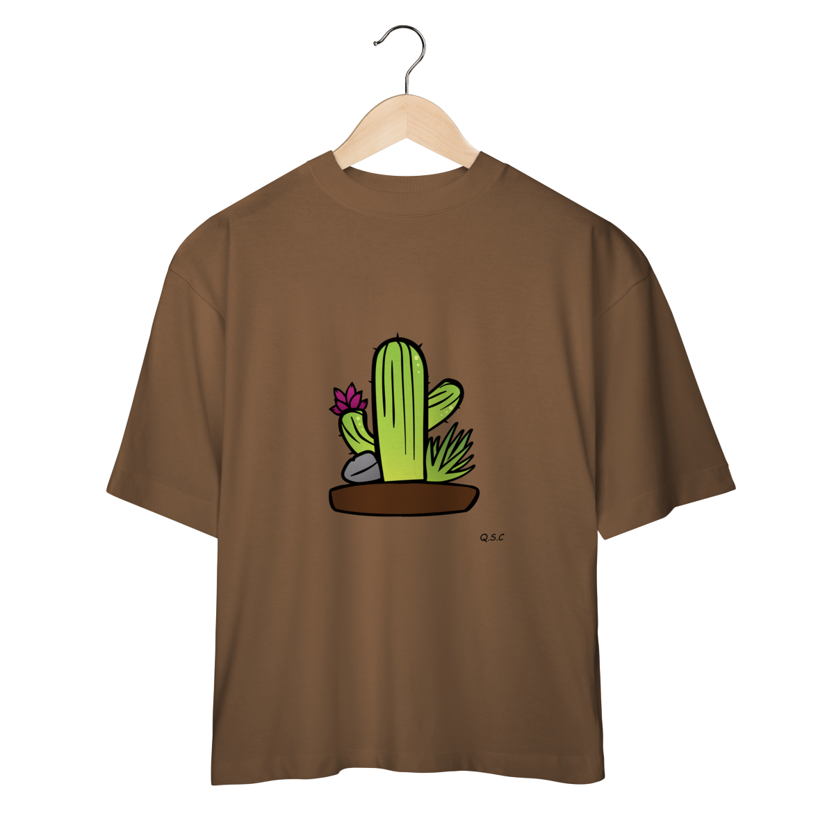 Nome do produto: Camiseta Oversized Cacto do Quintal