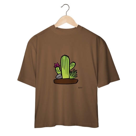 Camiseta Oversized Cacto do Quintal