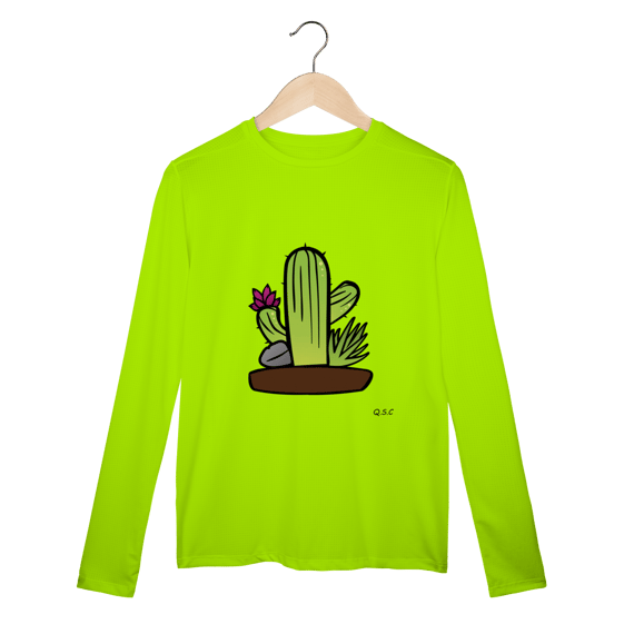 Camisa Manga Longa Sport Dry UV Cacto do Quintal