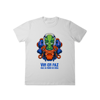 Nome do produto Camiseta Vim em paz - UFO Collection
