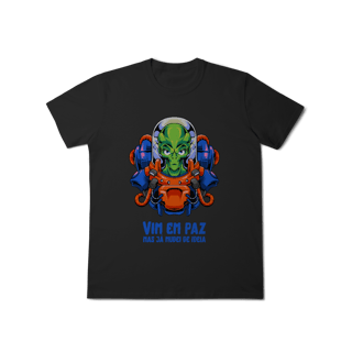 Nome do produto Camiseta Vim em paz - UFO Collection