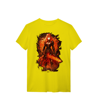 Nome do produtoCamiseta Agni – A Guerreira Escarlate | O Legado do Fogo