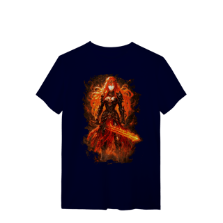 Nome do produtoCamiseta Agni – A Guerreira Escarlate | O Legado do Fogo