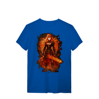 Nome do produtoCamiseta Agni – A Guerreira Escarlate | O Legado do Fogo