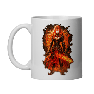Caneca da Agni – A Guerreira Escarlate - Branca