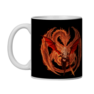 Caneca da Rhanya - A Meio Dragão - Preta