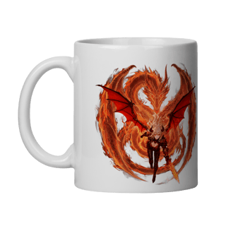 Caneca da Rhanya - A Meio Dragão - Branca