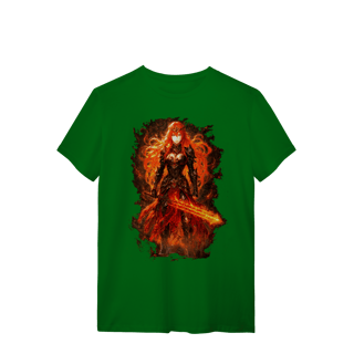 Nome do produtoCamiseta Agni – A Guerreira Escarlate | O Legado do Fogo
