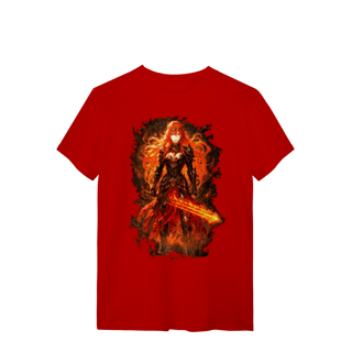 Nome do produtoCamiseta Agni – A Guerreira Escarlate | O Legado do Fogo