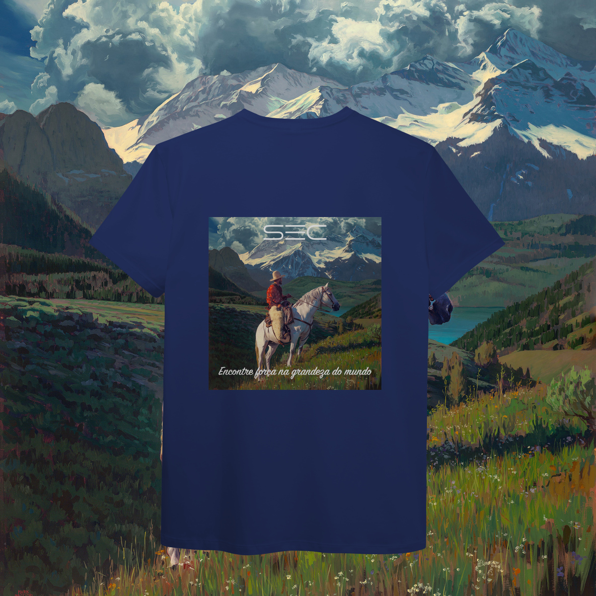 Nome do produto Living with Mountains - T-Shirt Pima