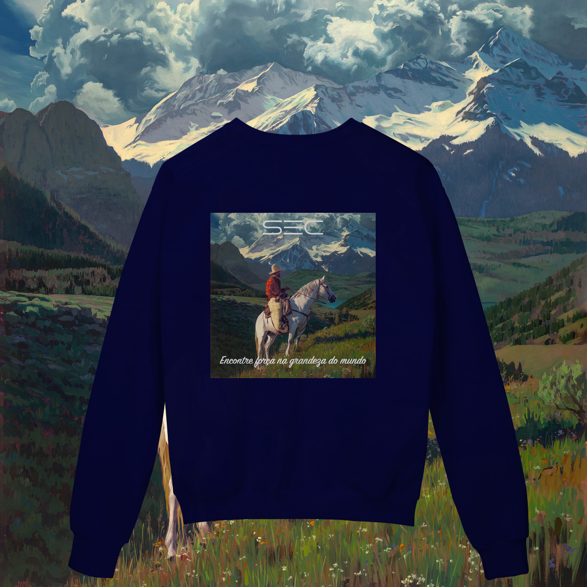 Nome do produto Living with Mountains - Moletom Prime Fechado