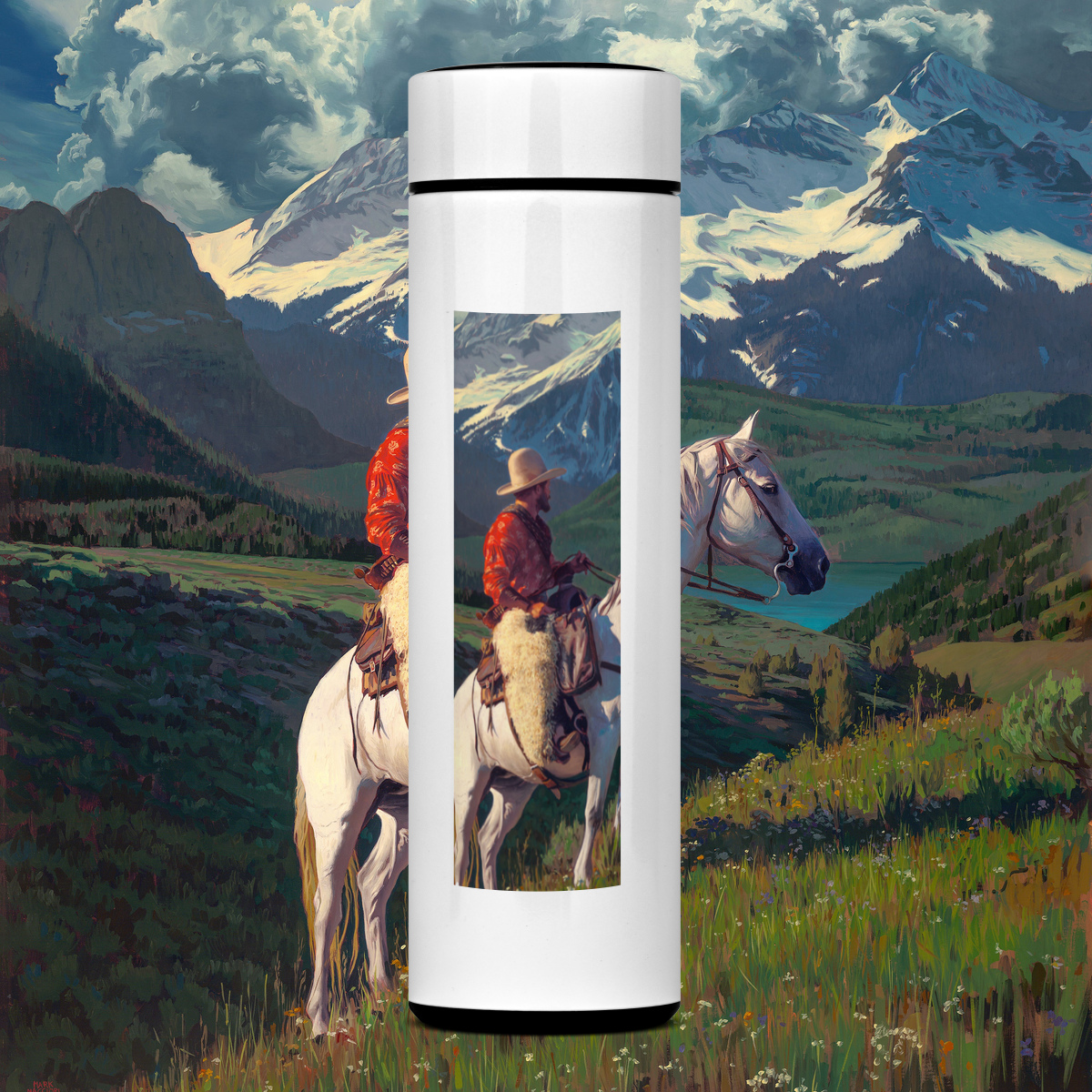 Nome do produto: Living with Mountains - Garrafa Térmica