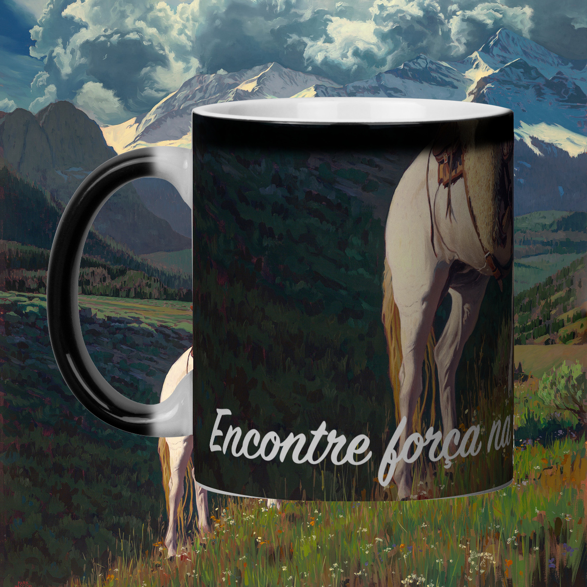 Nome do produto: Living with Mountains - Caneca Mágica