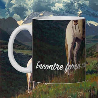 Nome do produto Living with Mountains - Caneca