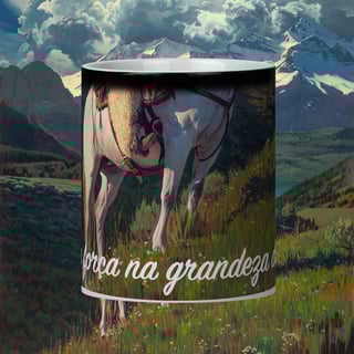 Nome do produto Living with Mountains - Caneca Mágica
