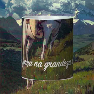 Nome do produto Living with Mountains - Caneca